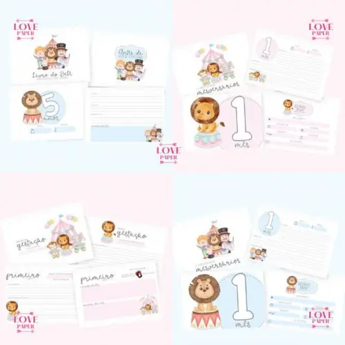 Cadernetas e Livros Circo Menino e Menina Arquivo Digital