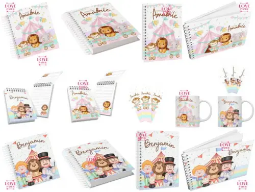 Cadernetas e Livros Circo Menino e Menina Arquivo Digital