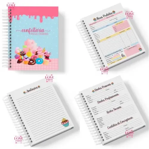 Caderno de Pedidos Confeitaria 1 Arquivo Digital