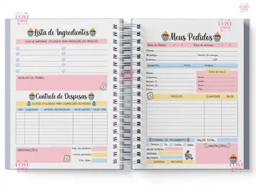 Caderno de Pedidos Confeitaria 1 Arquivo Digital
