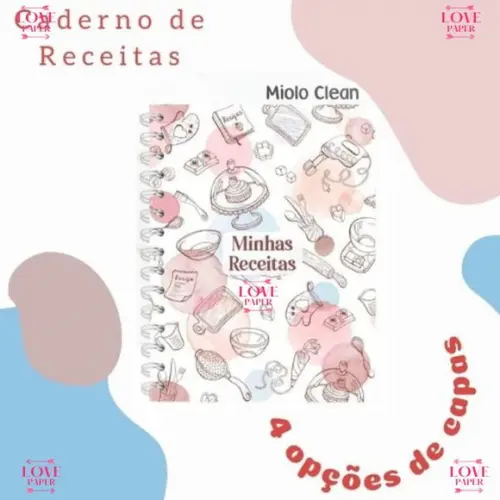 Caderno de Receitas Clean - Arquivo Digital