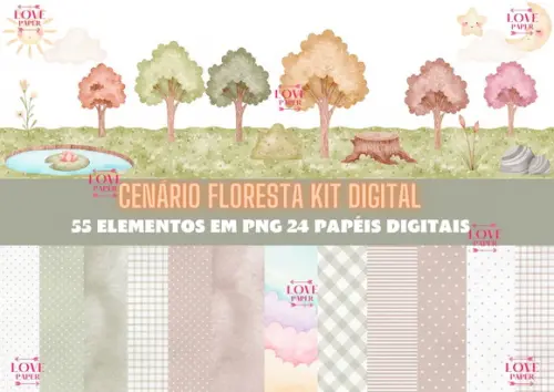 Cenário Floresta Kit Digital