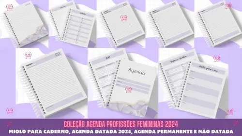 Coleção Agenda Profissões Feminina 2024 Arquivo Digital