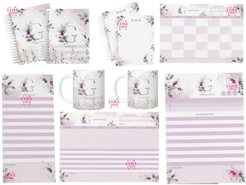 Coleção Capas Alfabeto Lavanda Arquivo Digital