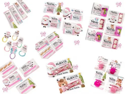 Coleção Natal Rosa e Card Porta Lápis Arquivo de Corte