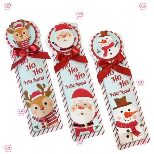 Coleção Natal Rosa e Card Porta Lápis Arquivo de Corte
