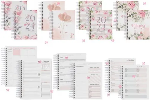 Coleção Planner Clean 2024 Arquivo Digital