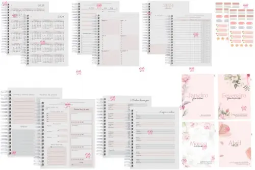 Coleção Planner Clean 2024 Arquivo Digital