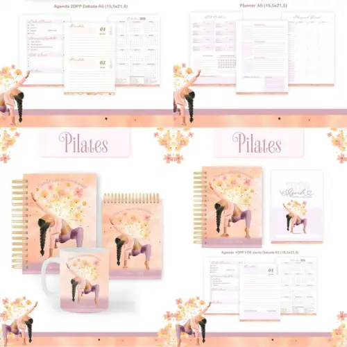 Combo Agenda e Planner Pilates 2026 Arquivo Digital