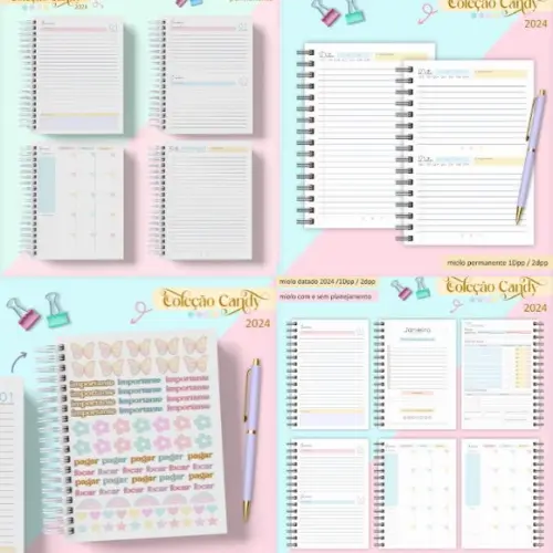 Combo Agendas Candy 2024 - Arquivo Digital