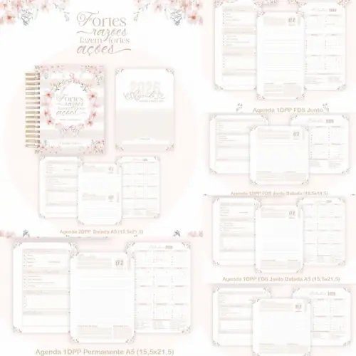 Combo Agendas e Planner Lettering Clean 2026 Arquivo Digital