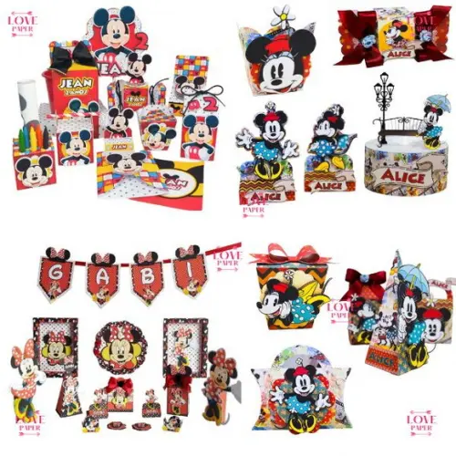Combo Arquivo de Corte Mickey e Minnie