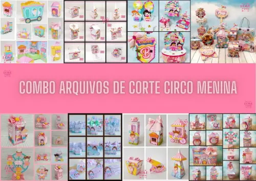Combo Arquivos de Corte Circo Menina
