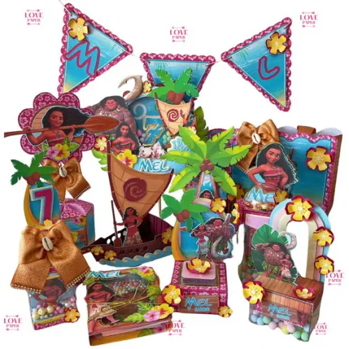 Combo Arquivos de Corte Moana - 9 Kits