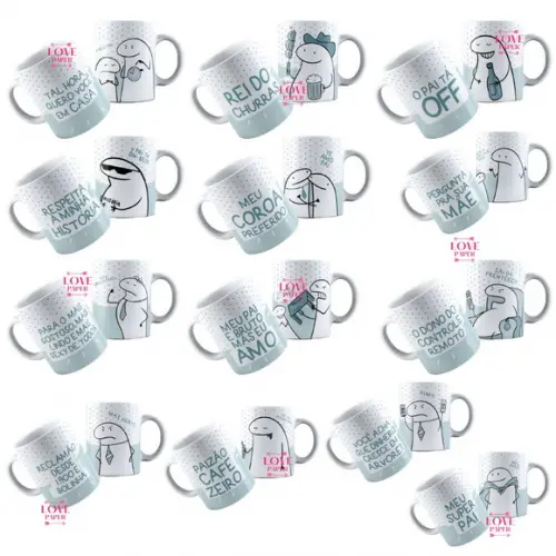 Combo Artes para Caneca Dia dos Pais Flork Arquivo Digital