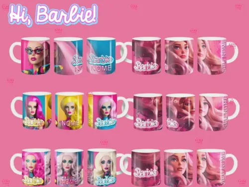 Combo Artes para Canecas Barbie
