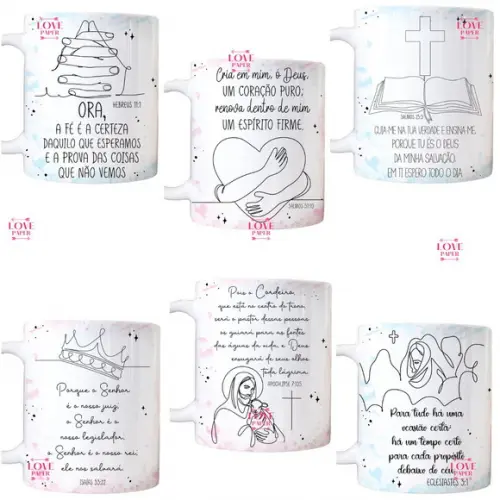 Combo Artes para Caneca Versículos