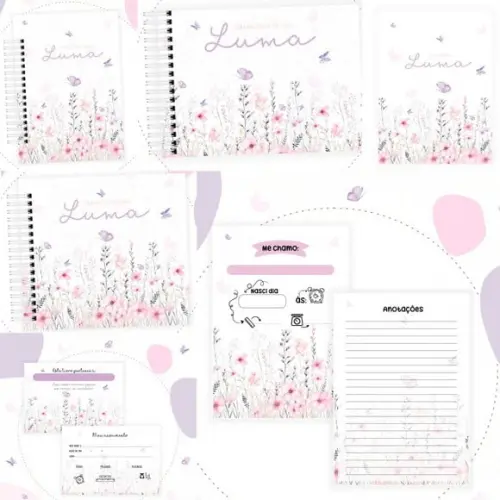 Combo Baby Caderneta e Livros Jardim das Borboletas Arquivo