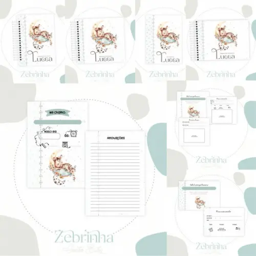 Combo Baby Caderneta e Livro Zebrinha Arquivo Digital