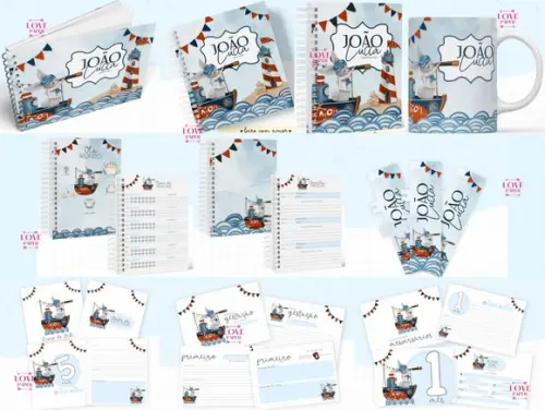 Combo Caderneta Álbum e Livros Marinheiro Arquivo Digital