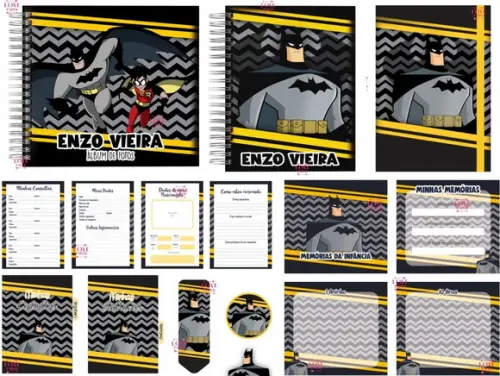 Combo Caderneta Álbum e Livro Batman Arquivo Digital