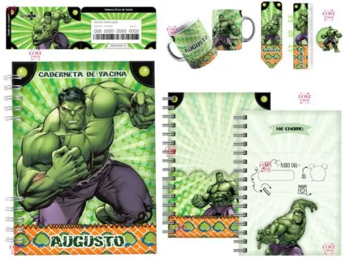 Combo Caderneta Cartão do Sus e Caneca Hulk Arquivo Digital