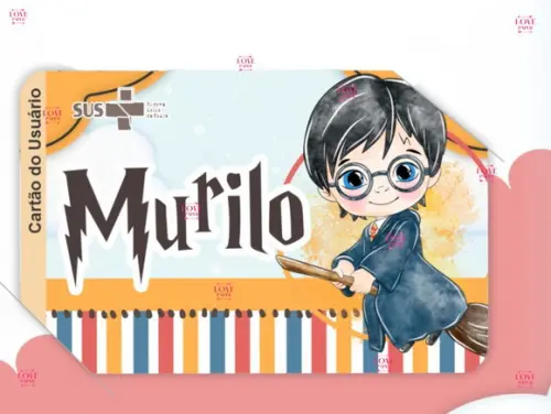 Combo Caderneta e Cartão do Sus Harry Potter Arquivo Digital