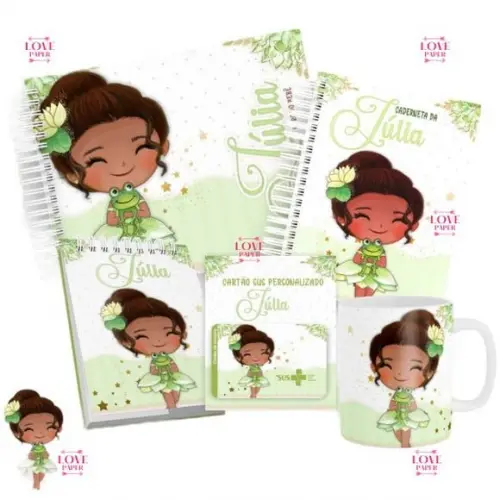 Combo Caderneta e Livro a Princesa e o Sapo Arquivo Digital