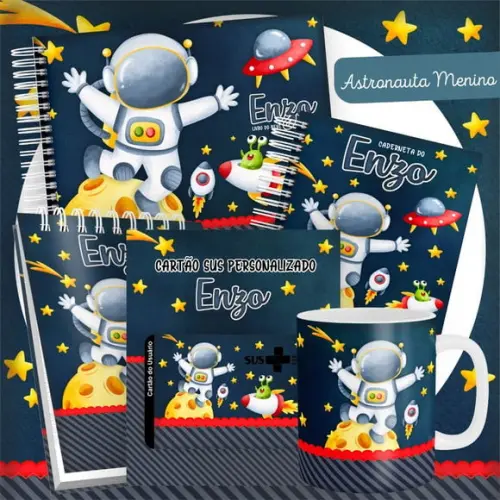 Combo Caderneta e Livro Astronauta - Arquivo Digital