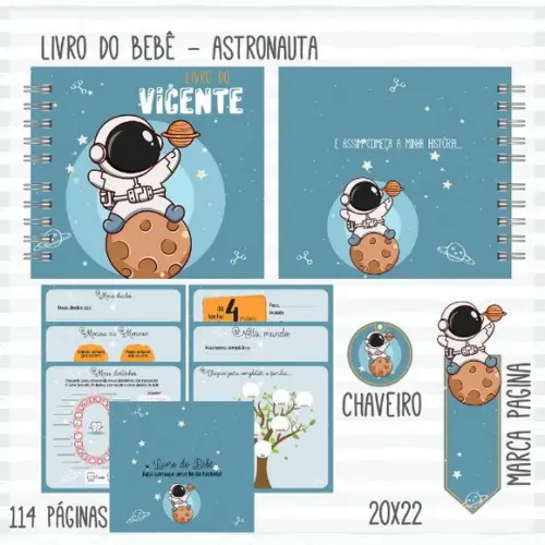 Combo Caderneta e Livros Astronauta Arquivo Digital