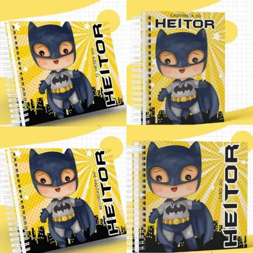 Combo Caderneta e Livros Batman Arquivo Digital