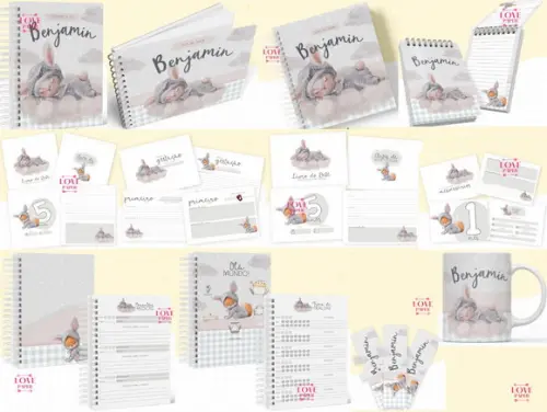 Combo Caderneta e Livros Doce Sonhos Animais Arquivo Digital