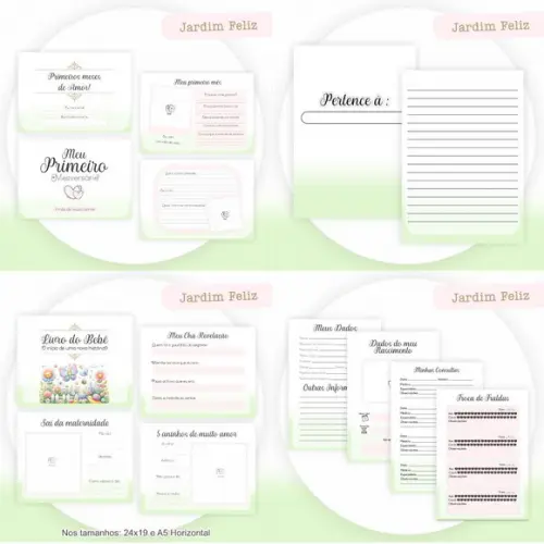 Combo Caderneta e Livros Jardim Feliz Arquivo Digital