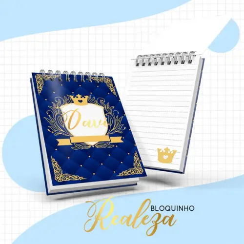 Combo Caderneta e Livros Realeza Menino Arquivo Digital