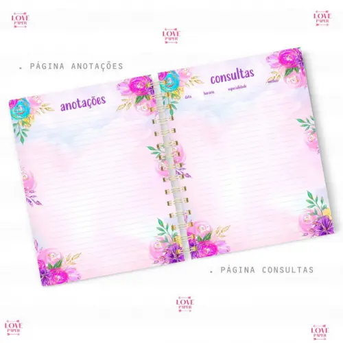 Combo Caderneta Fadas Arquivo Digital