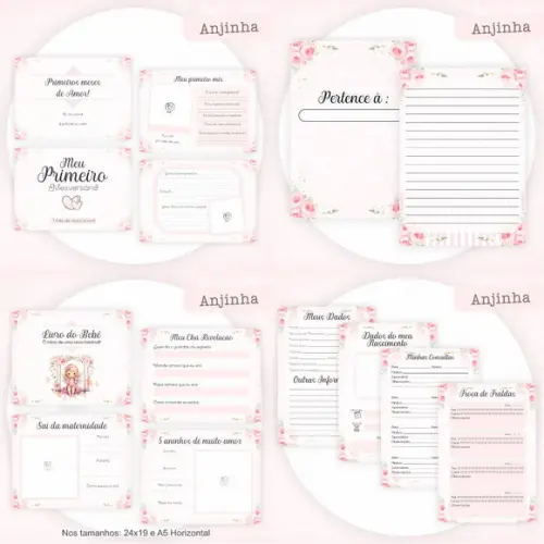 Combo Caderneta Livros Anjinha Arquivo Digital