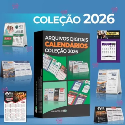 Combo Calendários 2026 Arquivo Digital