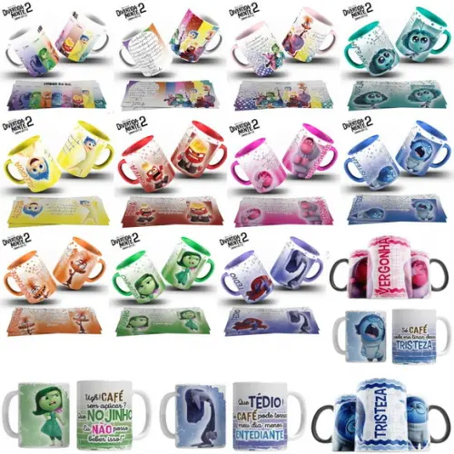 Combo com 36 Artes para Caneca Divertidamente 2