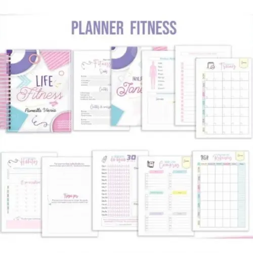 Combo Encadernação - Planner Fitness Arquivo Digital