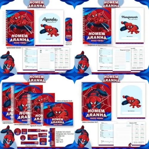 Combo Escolar 2025 Homem Aranha Arquivo Digital