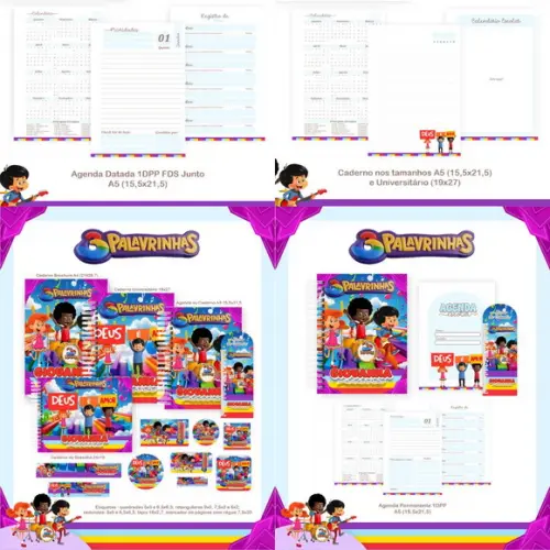 Combo Escolar 3 Palavrinhas Menina 2026 Arquivo Digital