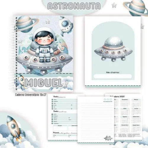 Combo Escolar Astronauta Arquivo Digital