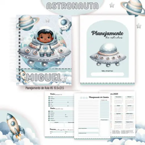 Combo Escolar Astronauta Arquivo Digital