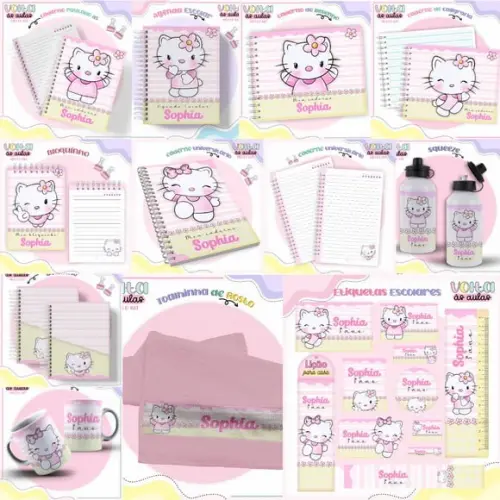 Combo Escolar Hello Kitty 2 Arquivo Digital