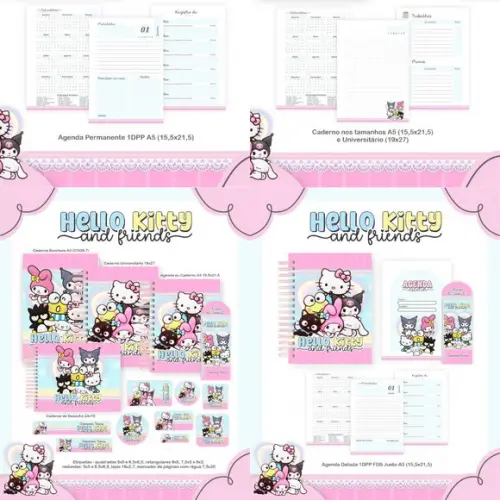 Combo Escolar Hello Kitty And Friends 2026 Arquivo Digital