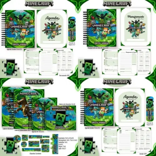 Combo Escolar Minecraft 2025 Arquivo Digital