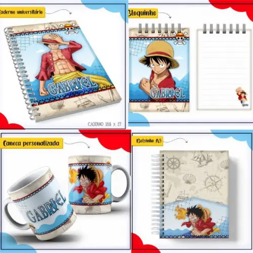 Combo Escolar One Piece Arquivo Digital