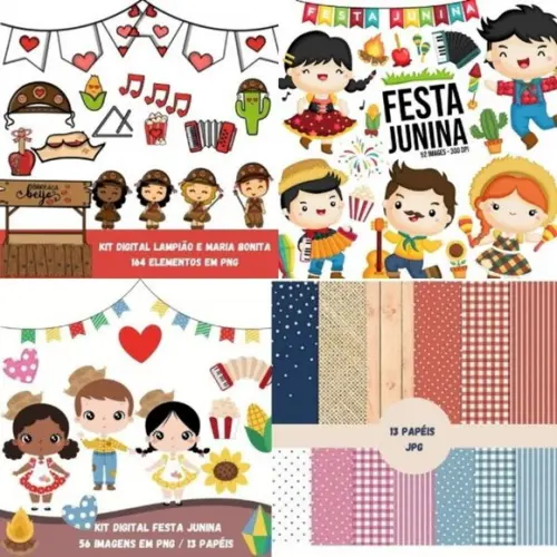 Combo Festa Junina 20 Kits Digitais