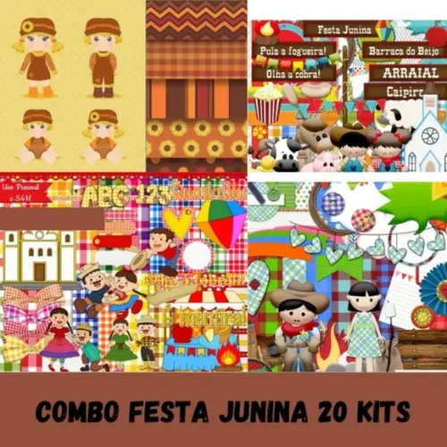 Combo Festa Junina 20 Kits Digitais
