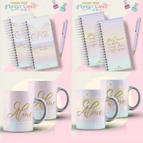 Combo Planners Candy 2024 e Permanente Arquivo Digital